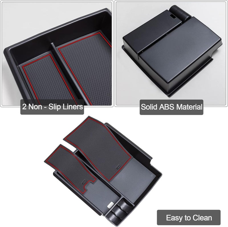 TOPINSTALL New Red Tray Compatible with 2021-2024 Ford Bronco & 2025+ Bronco 2-Door & 2025+ 4-Door Manual Transmission, Full Size Bronco Organizer (Not for Sport Model & 25 4 Doors at) - Image 5